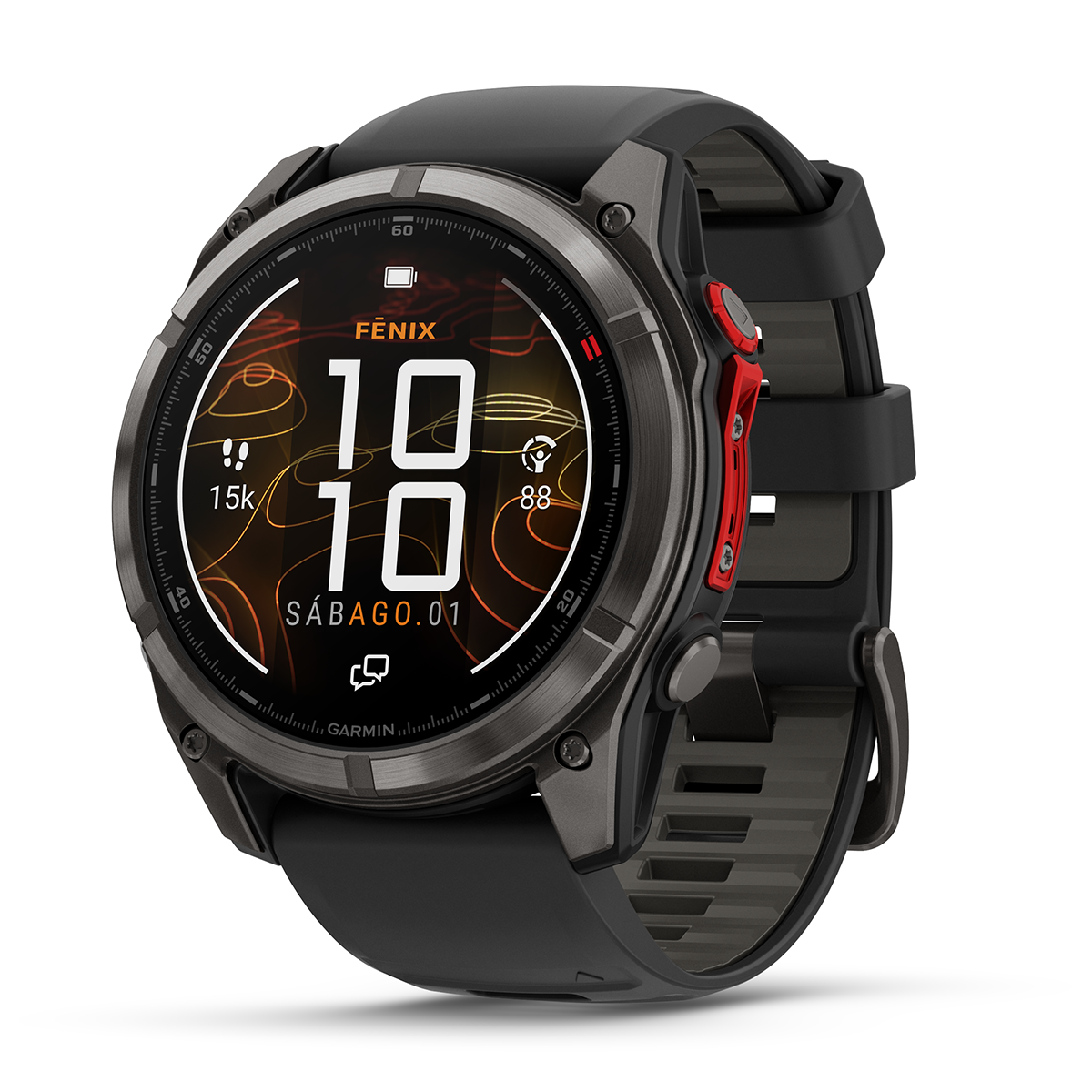 Reloj Garmin Fenix 8 Pro - 51mm MicroLED Zafiro, Titanio DLC con Correa Negra 010-03380-01