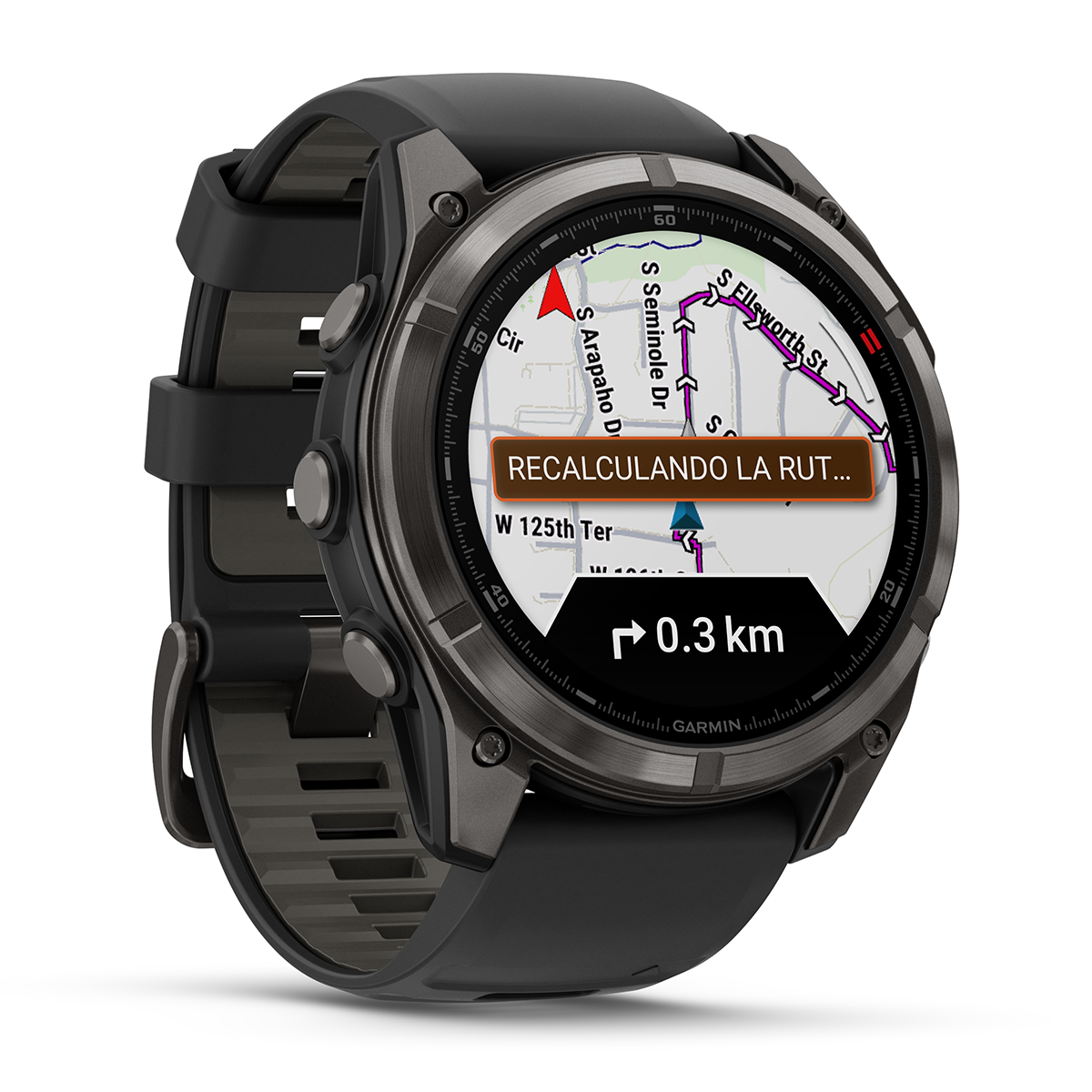 Reloj Garmin Fenix 8 Pro - 51mm MicroLED Zafiro, Titanio DLC con Correa Negra 010-03380-01