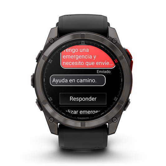 Reloj Garmin Fenix 8 Pro - 51mm MicroLED Zafiro, Titanio DLC con Correa Negra 010-03380-01