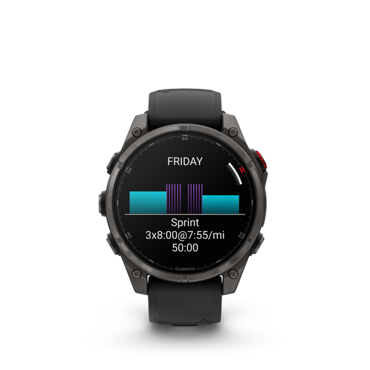 Reloj Garmin Fénix 8 PRO - 51mm Amoled Sapphire Titanio DLC Correa Silicona Negra 010-03199-01