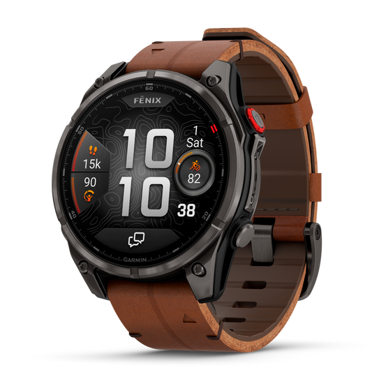 Reloj Garmin Fénix 8 PRO - 47mm Amoled Sapphire Titanio DLC Correa Cuero 010-03198-40