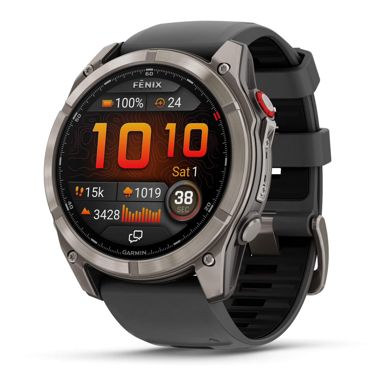 Reloj Garmin Fénix 8 PRO - 51mm Amoled Sapphire Titanio Correa Silicona Negra/Gris 010-03199-11