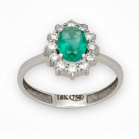 copy of Anillo Rose Oro Blanco 18k con Tanzanita Central y Diamantes