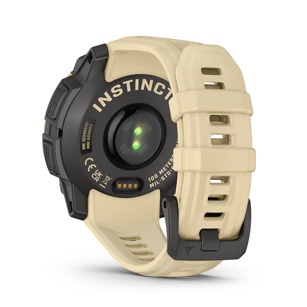 Reloj Garmin Instinct 3 - 45mm, AMOLED Beige con Correa Beige 010-02936-02