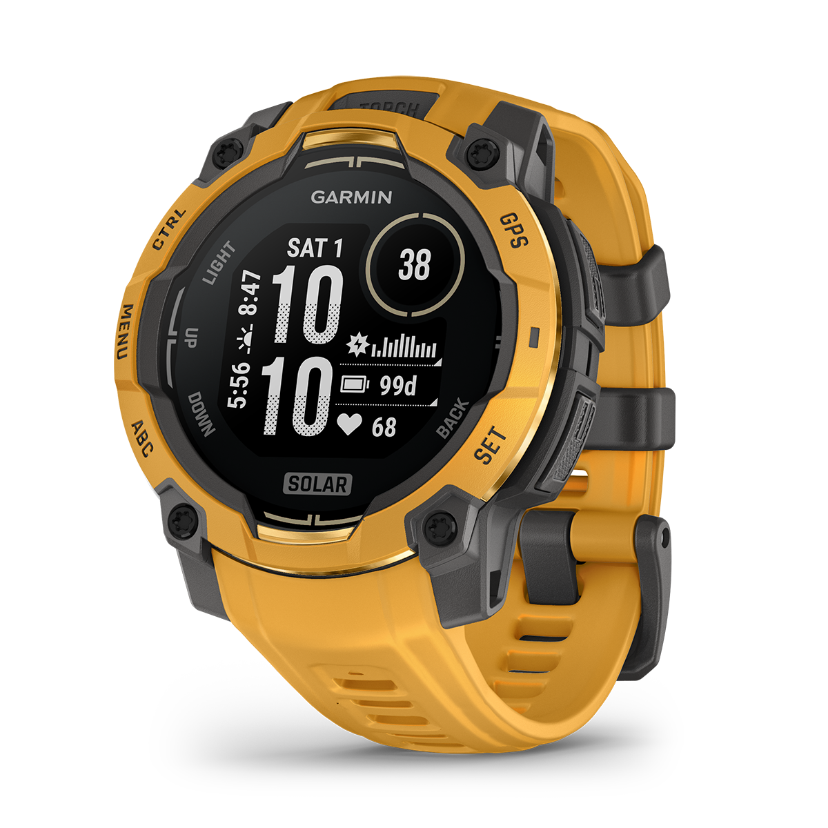 Reloj Garmin Instinct 3 - 45mm, Solar Naranja con Correa Naranja 010-02934-02