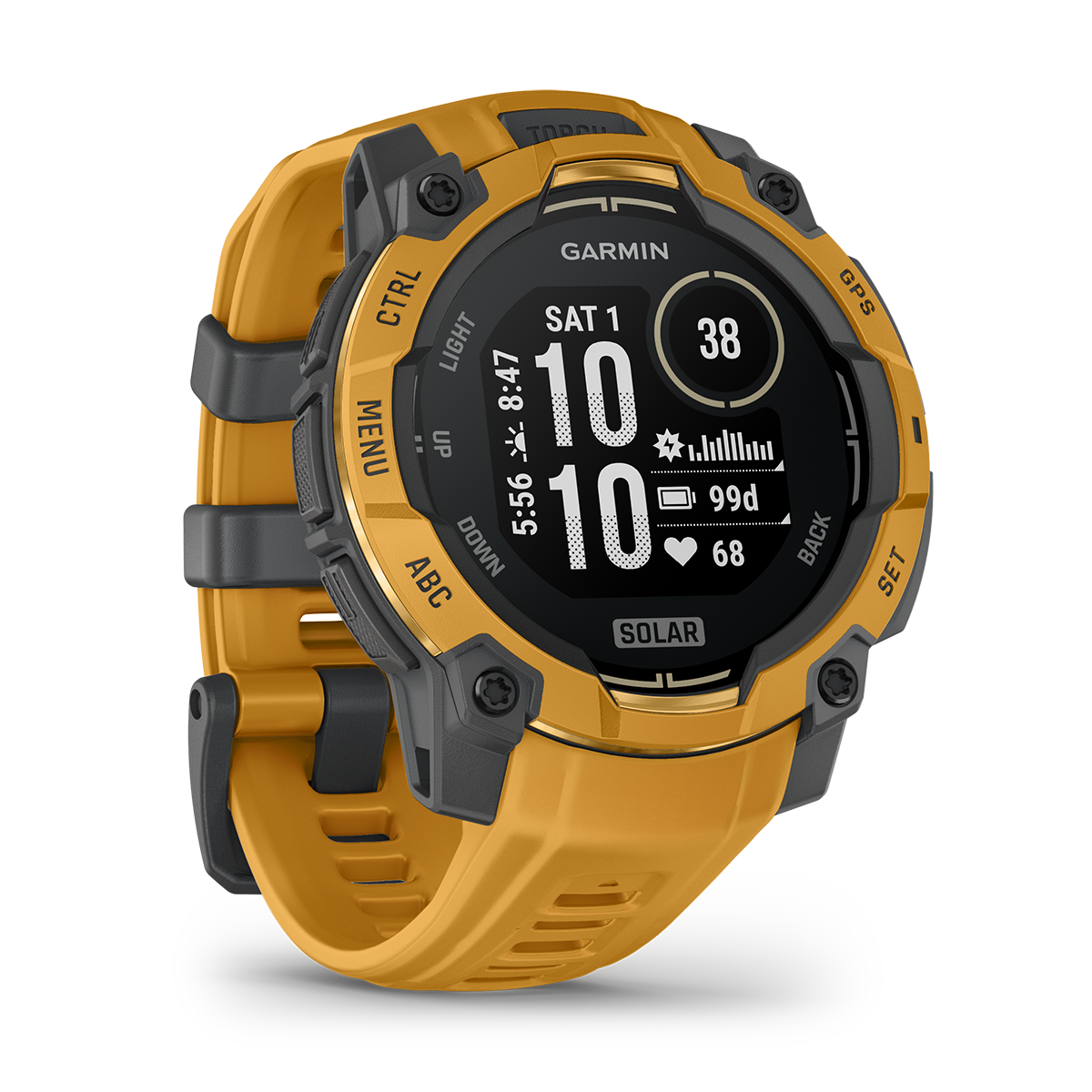 Reloj Garmin Instinct 3 - 45mm, Solar Naranja con Correa Naranja 010-02934-02