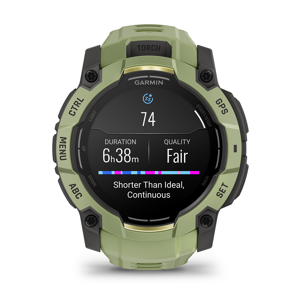 Reloj Garmin Instinct 3 - 50mm, AMOLED Verde con Correa Verde 010-03020-02