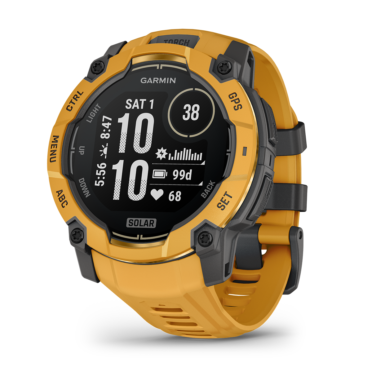 Reloj Garmin Instinct 3 - 50mm, Solar Naranja con Correa Naranja 010-02935-02