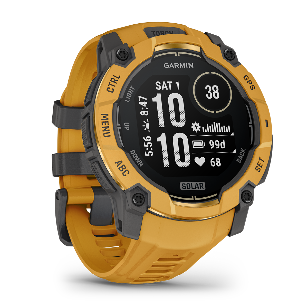 Reloj Garmin Instinct 3 - 50mm, Solar Naranja con Correa Naranja 010-02935-02