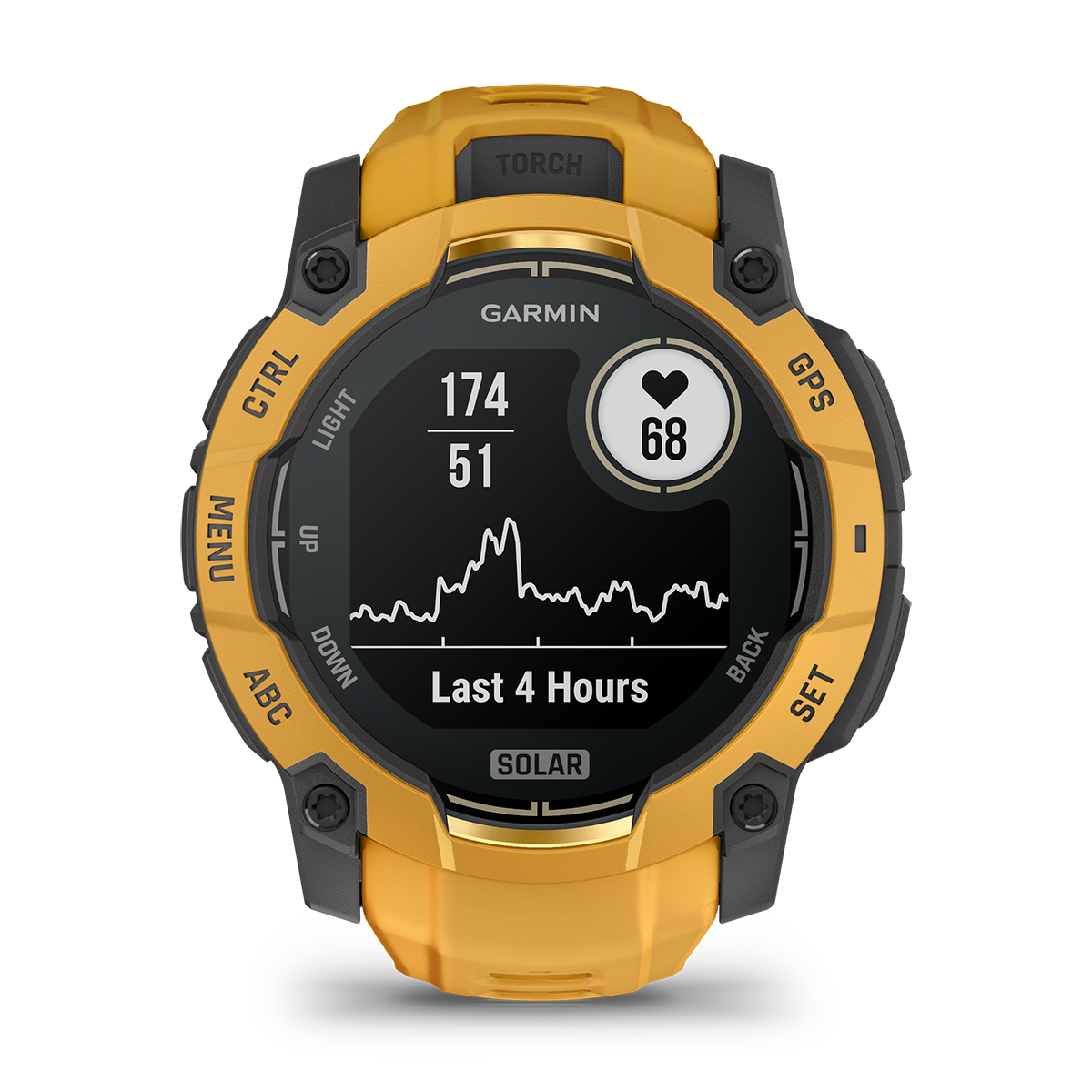 Reloj Garmin Instinct 3 - 50mm, Solar Naranja con Correa Naranja 010-02935-02