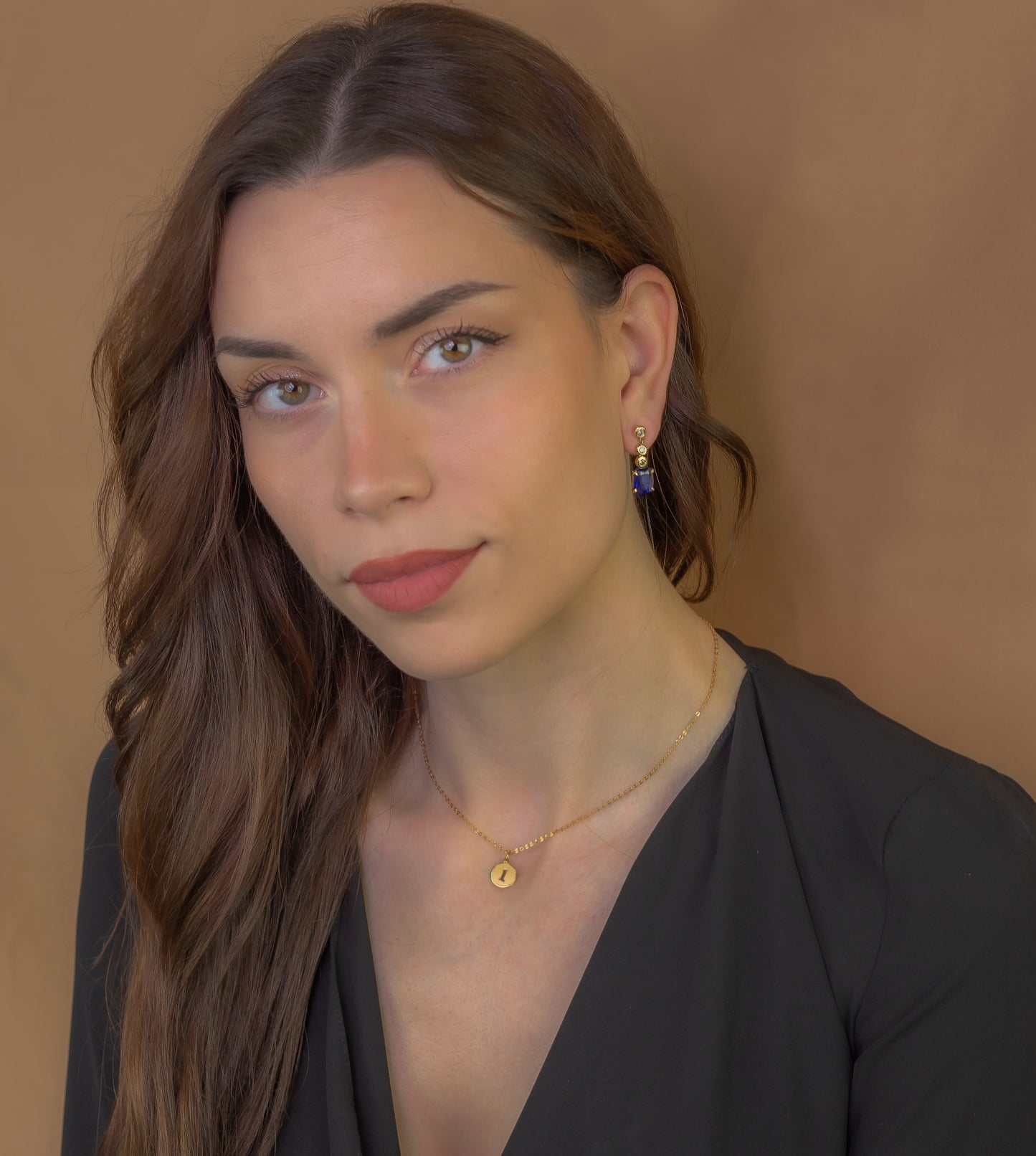 Pendientes Nocturna en Oro de 18K con Diamantes y Zafiros