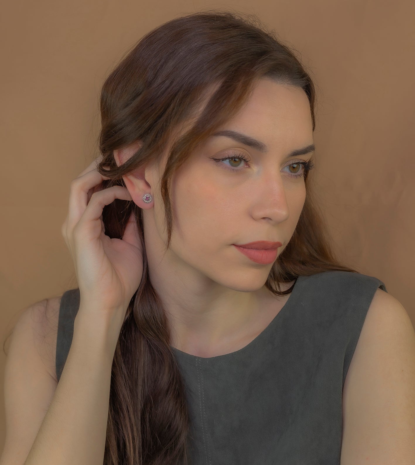 Pendientes de Oro con Diamantes y Rubíes