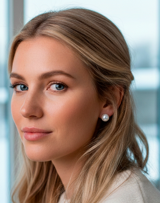 Pendientes de Perlas Australianas de los Mares del Sur y Oro de Ley