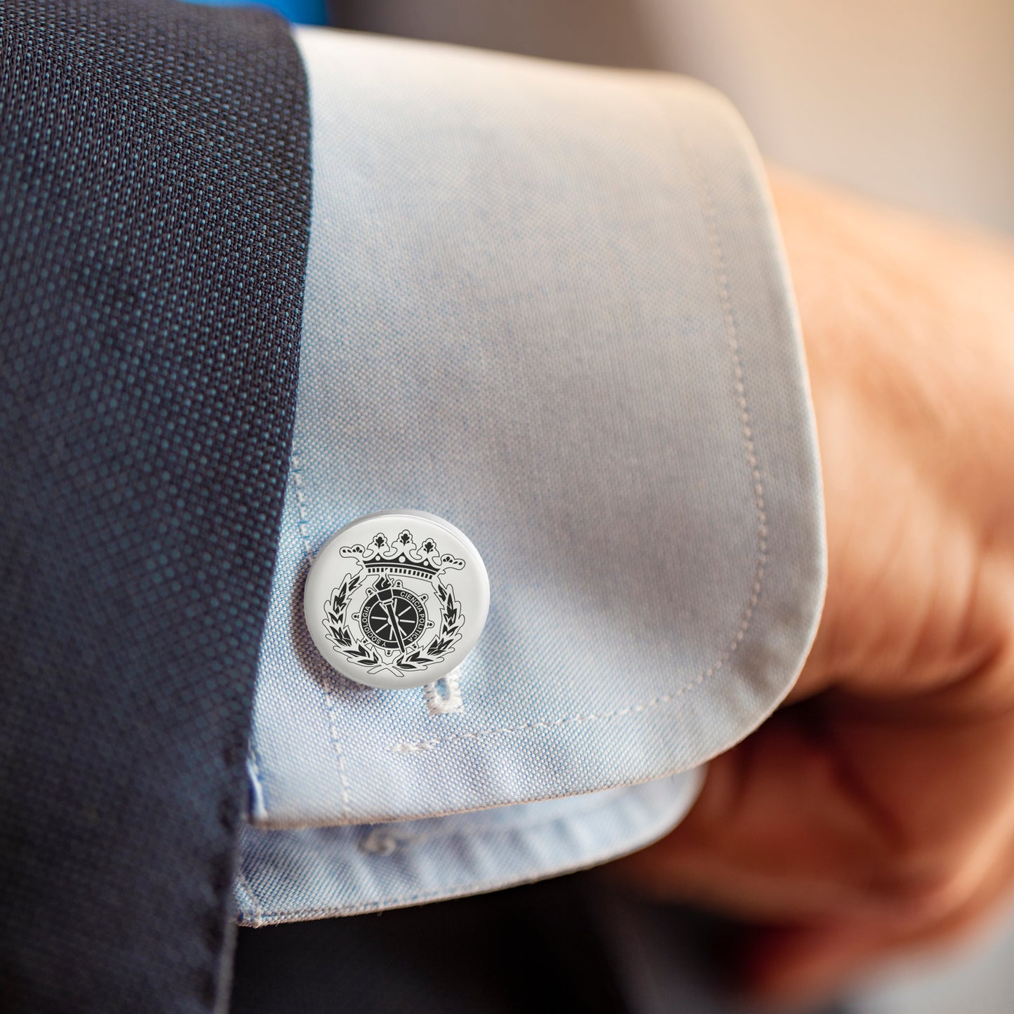 Gemelos Insignia de Ciencias Políticas y Sociología en Plata de Ley 925