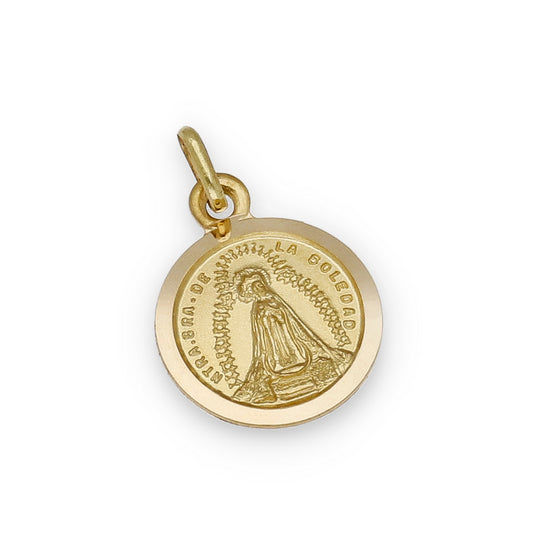 Medalla Virgen de la Soledad en Oro 18k Modelo Mediano