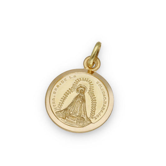 Medalla Virgen de la Soledad en Oro 18k Modelo Grande
