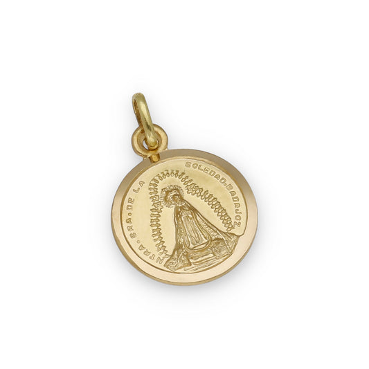 Medalla Virgen de la Soledad en Oro 18k Modelo Grande