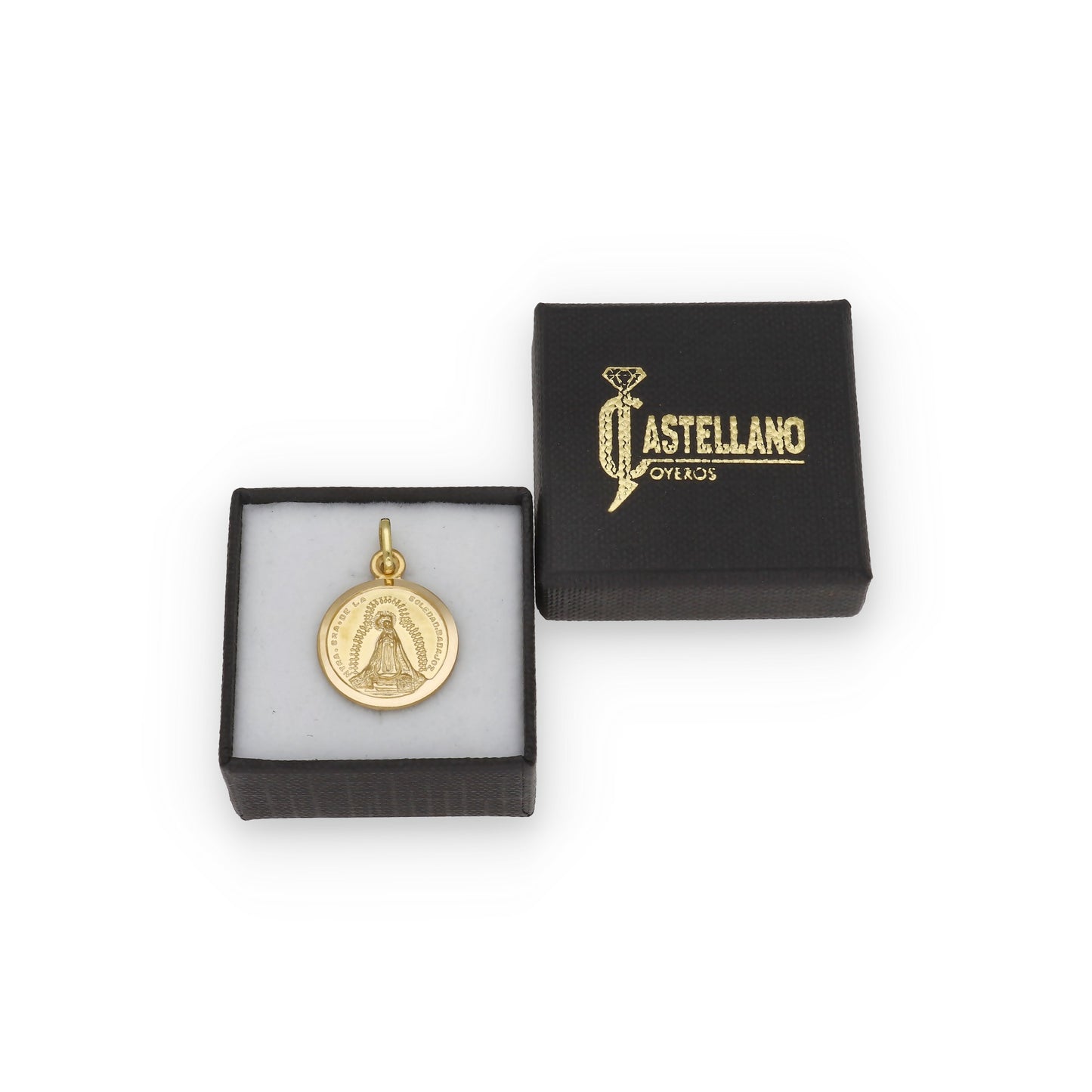 Medalla Virgen de la Soledad en Oro 18k Modelo Grande