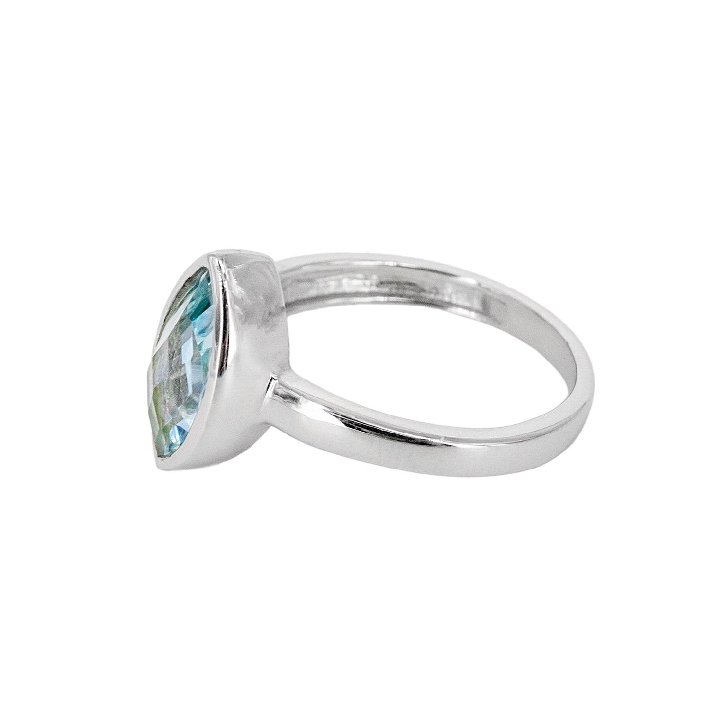 Anillo Ziwiri de Plata con 2 Piedras de Color - Amarillo y Azul