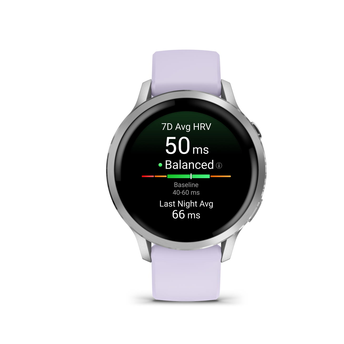 Reloj Garmin Venu® 4 - 41 mm Bisel Plateado con Correa de Silicona Lila 010-03013-01