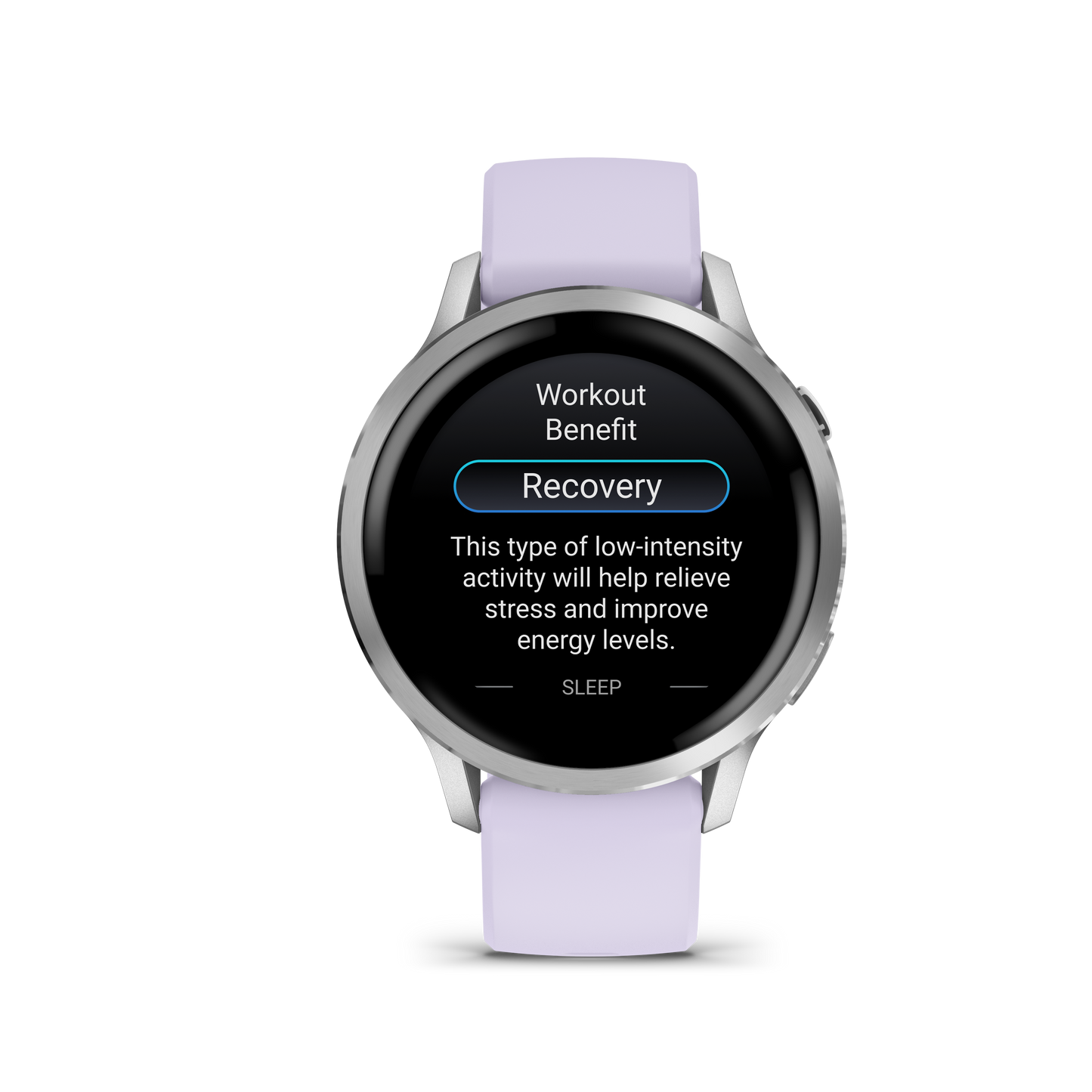 Reloj Garmin Venu® 4 - 41 mm Bisel Plateado con Correa de Silicona Lila 010-03013-01