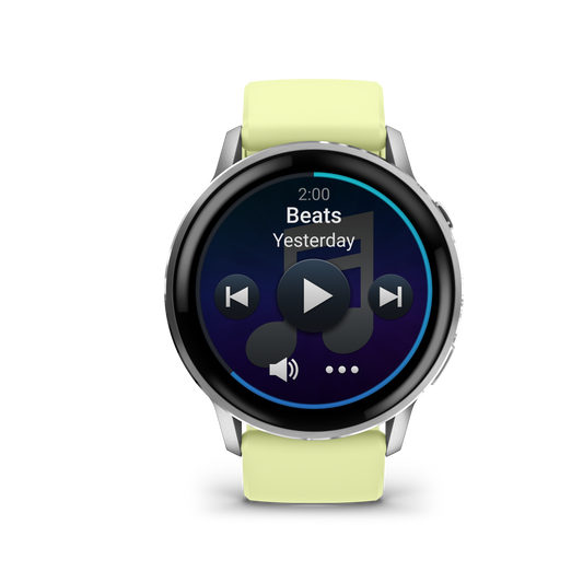 Reloj Garmin Venu® 4 - 45 mm Bisel Plateado Correa de Silicona Amarilla 010-03014-02