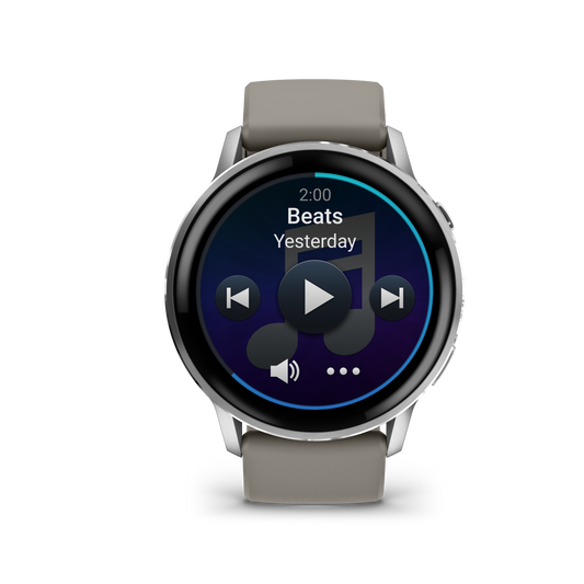 Reloj Garmin Venu® 4 - 45 mm Bisel Plateado Correa de Silicona Gris 010-03014-01