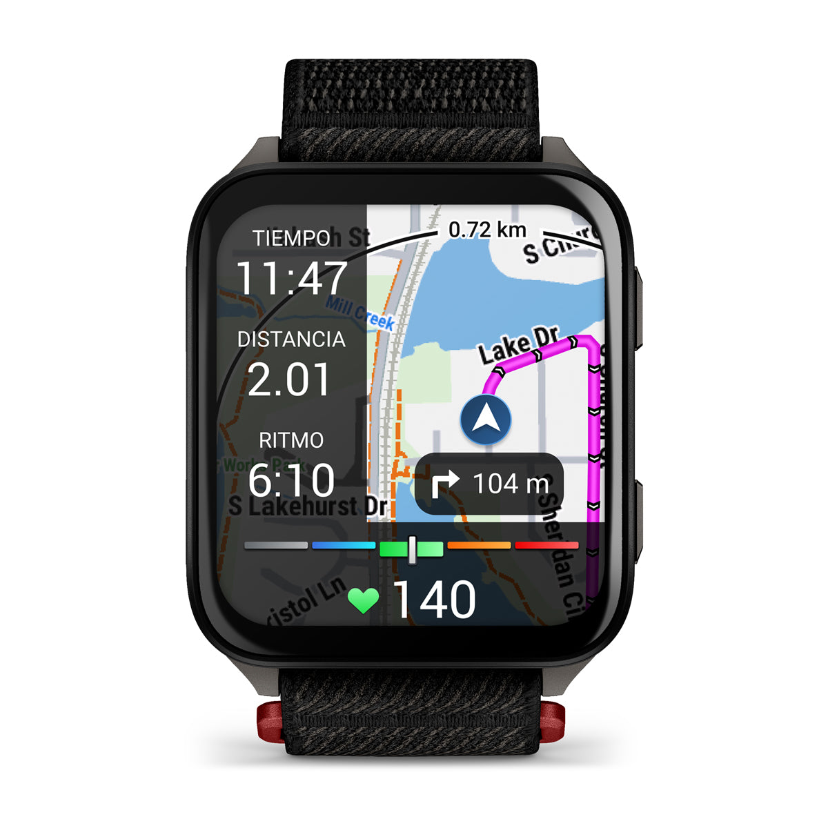 Reloj Garmin Venu X1 Negro Titanio y Correa Nailon Negro 010-02980-02
