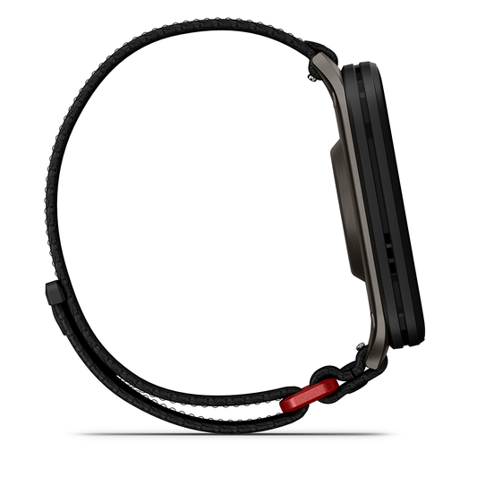 Reloj Garmin Venu X1 Negro Titanio y Correa Nailon Negro 010-02980-02