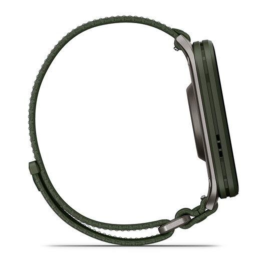 Reloj Garmin Venu X1 Verde Titanio y Correa Nailon Verde 010-02980-03