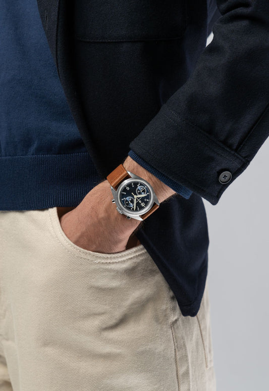 Reloj Hamilton Khaki Aviation Pilot Pioneer Mechanical Chrono H76409540