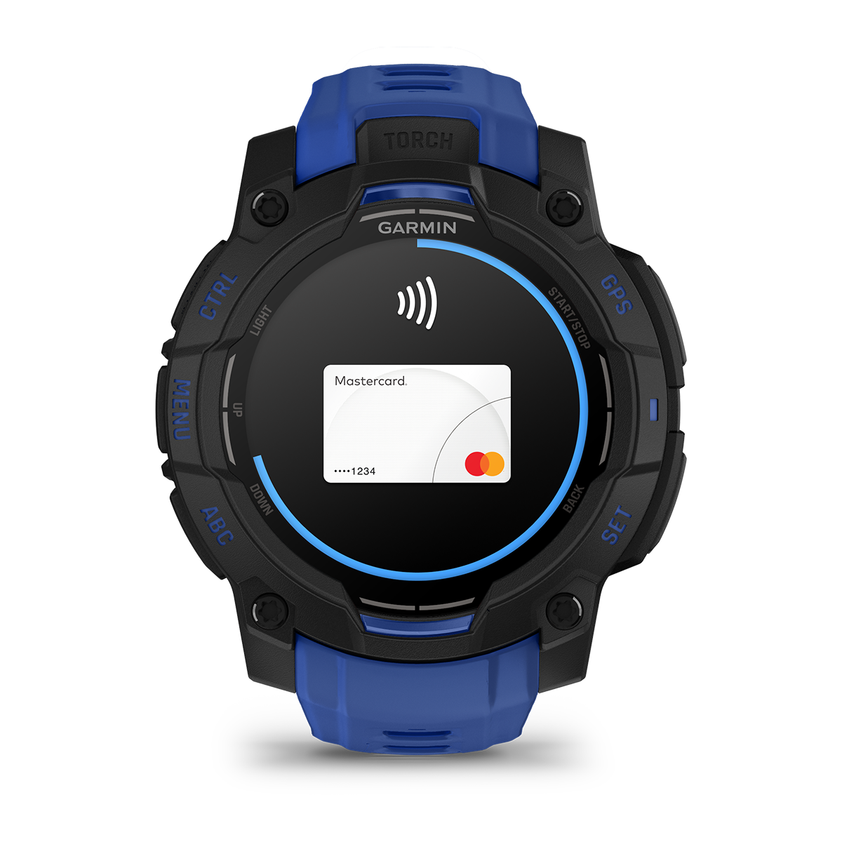 Reloj Garmin Instinct 3 - 45mm, AMOLED Negro con Correa Azul 010-02936-03