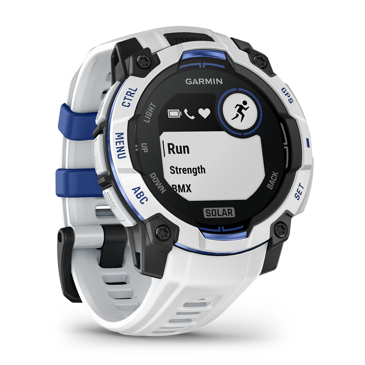 Reloj Garmin Instinct 3 - 45mm, Solar Blanco con Correa Blanca 010-02934-03