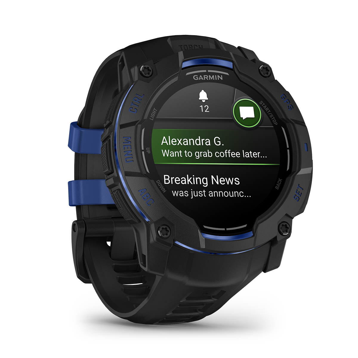 Reloj Garmin Instinct 3 - 50mm, AMOLED Negro con Correa Negra 010-03020-03