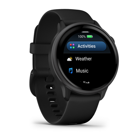 Reloj Garmin Vivoactive 6 Pizarra con Correa Negra 010-02985-00