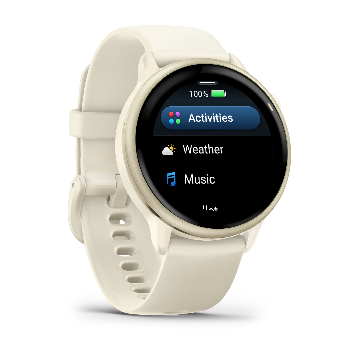 Reloj Garmin Vivoactive 6 Oro Lunar con Correa Hueso 010-02985-01